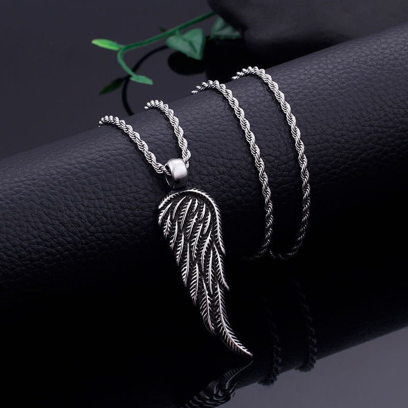 Celtic Angel Wing Stainless Steel Necklace