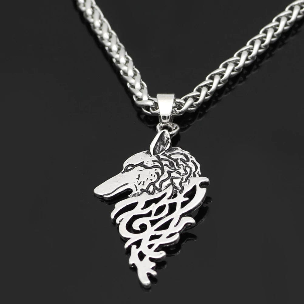 Viking Wolf Symbol Stainless Steel Necklace