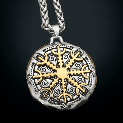 Viking Vegvisir Shiled Stainless steel Necklace