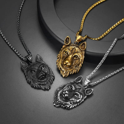 Slavic Mythology Wolf Symbol Stainless Steel Necklace