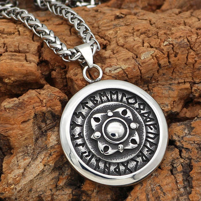 Stainless Steel Norse Mythology Viking Rune Necklace