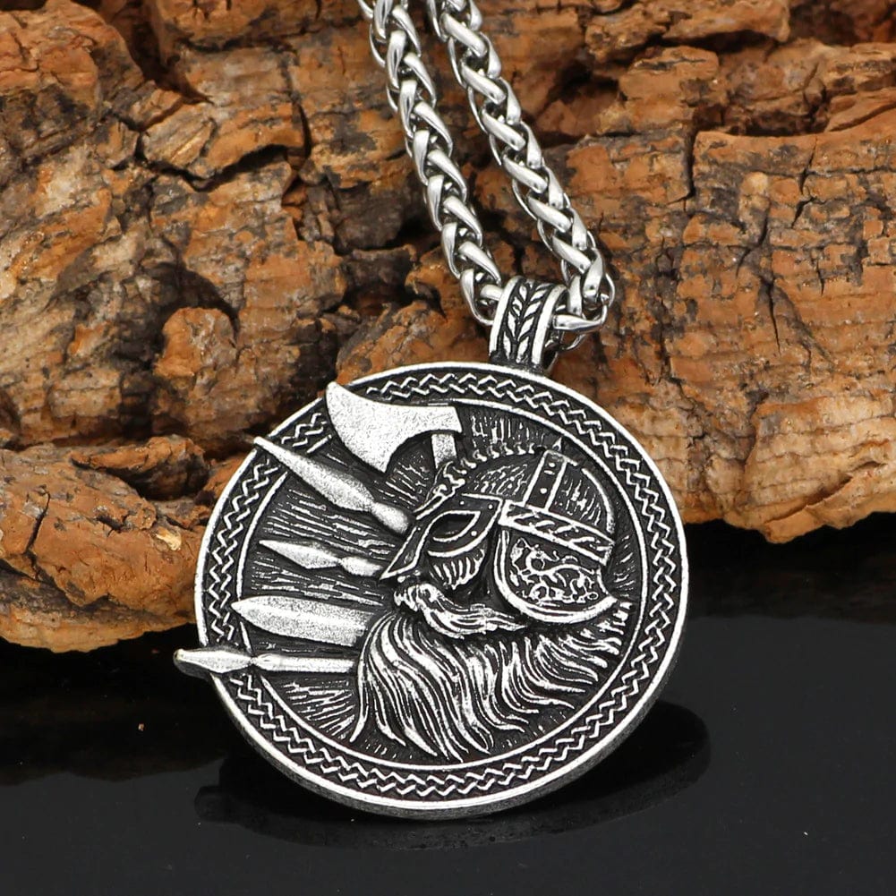 Viking Soldier Berserker Stainless Steel Necklace
