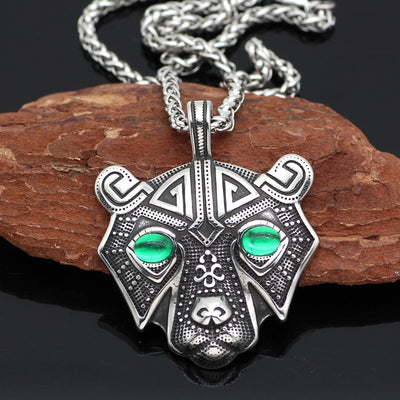 Ancient Slavic Mythology Stainless Steel Bear Necklace