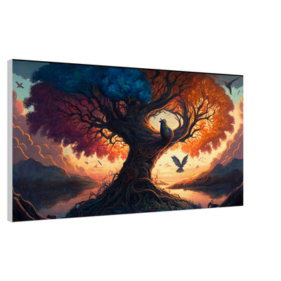 The Roots of the Universe: Yggdrasil - Printed Oil Painting Canvas. 50X100