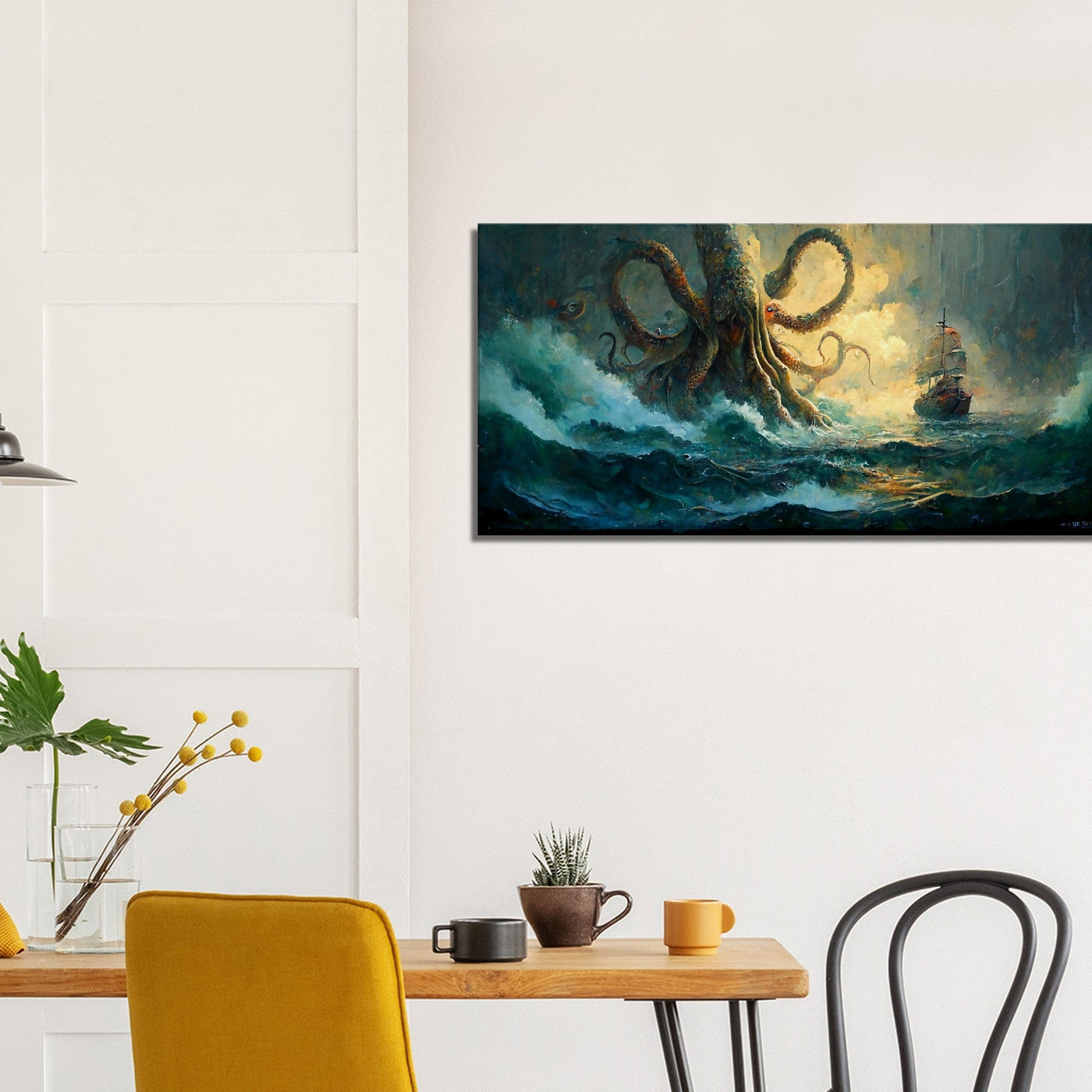 The Devourer of Ships: The Norse Kraken - Oil Painting Printed Canvas
