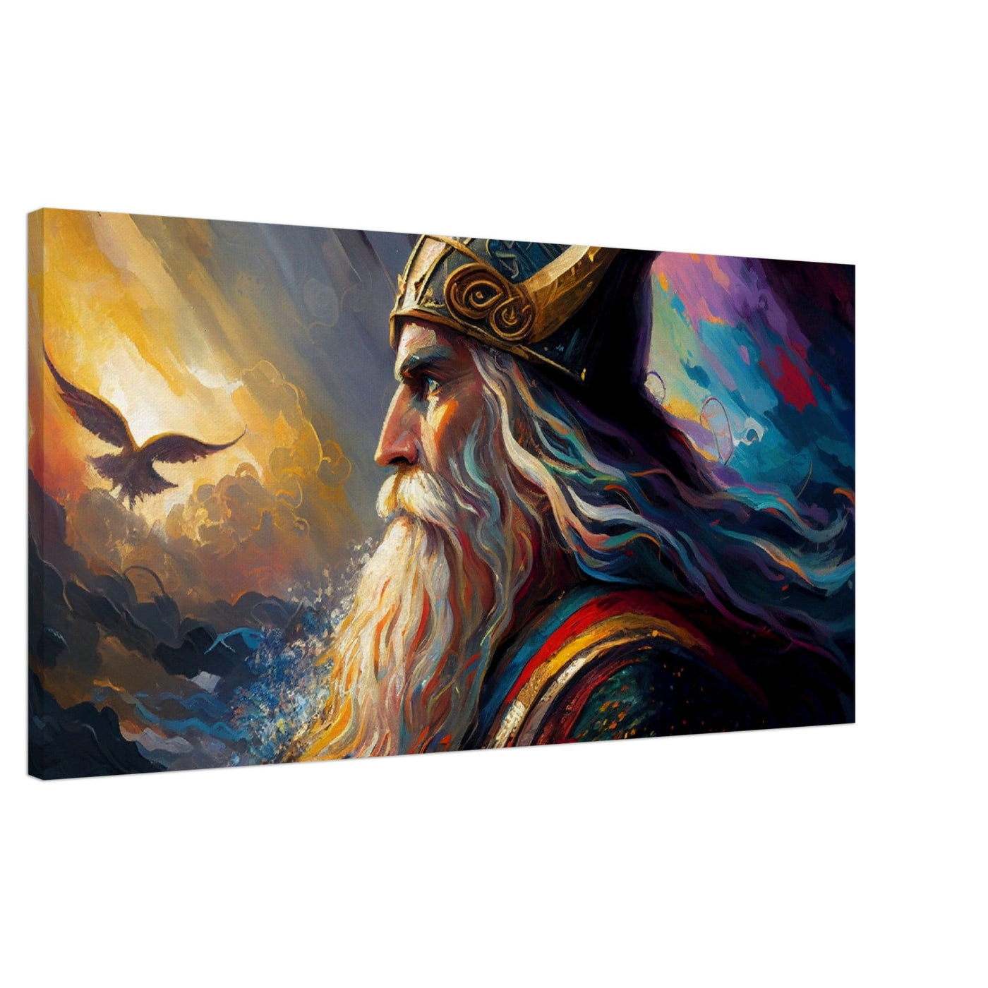 Heimdall: The god of light, guarding the Bifrost Bridge. Printed Oil Painting Canvas