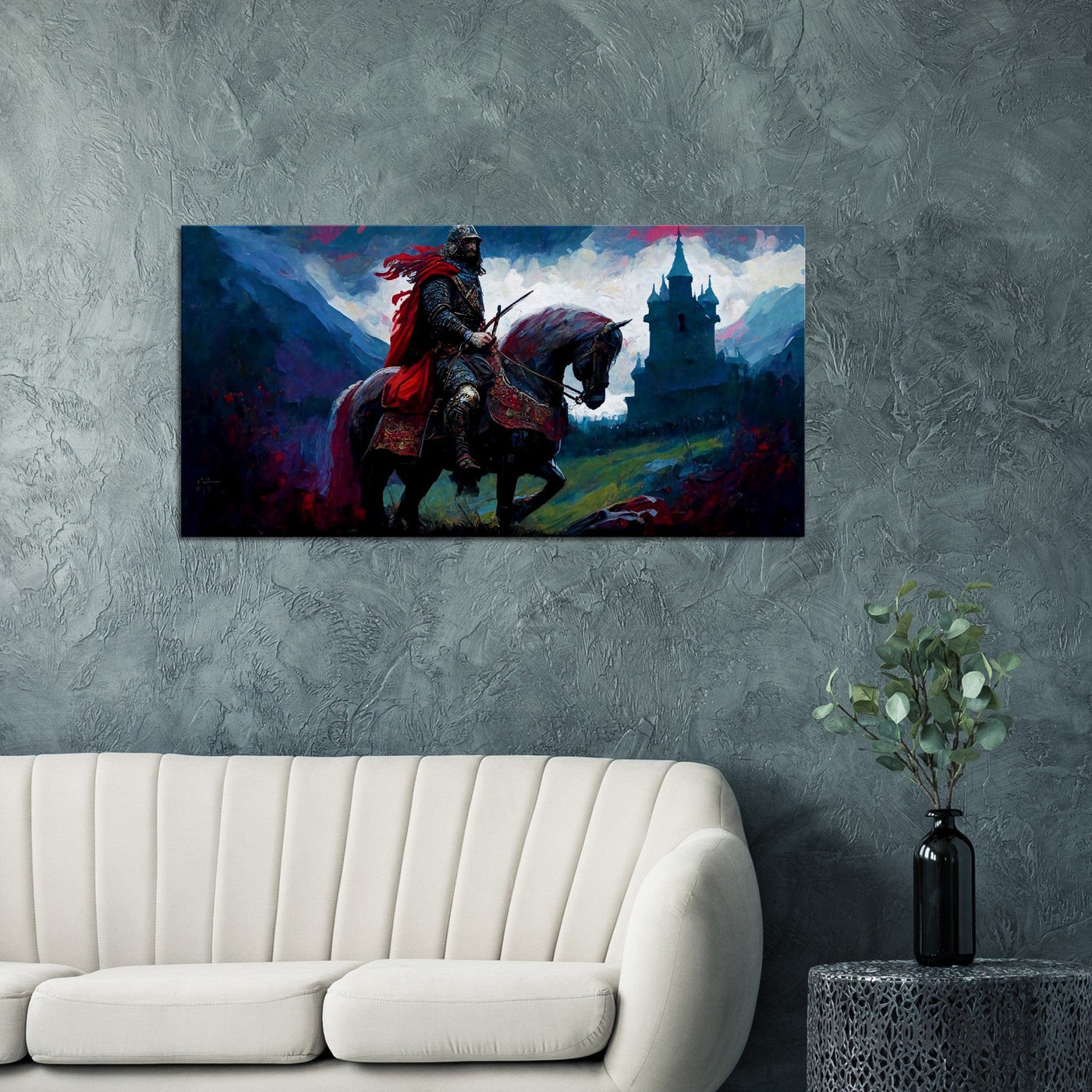 The King of Camelot - Oil Painting Printed Canvas. 50X100.