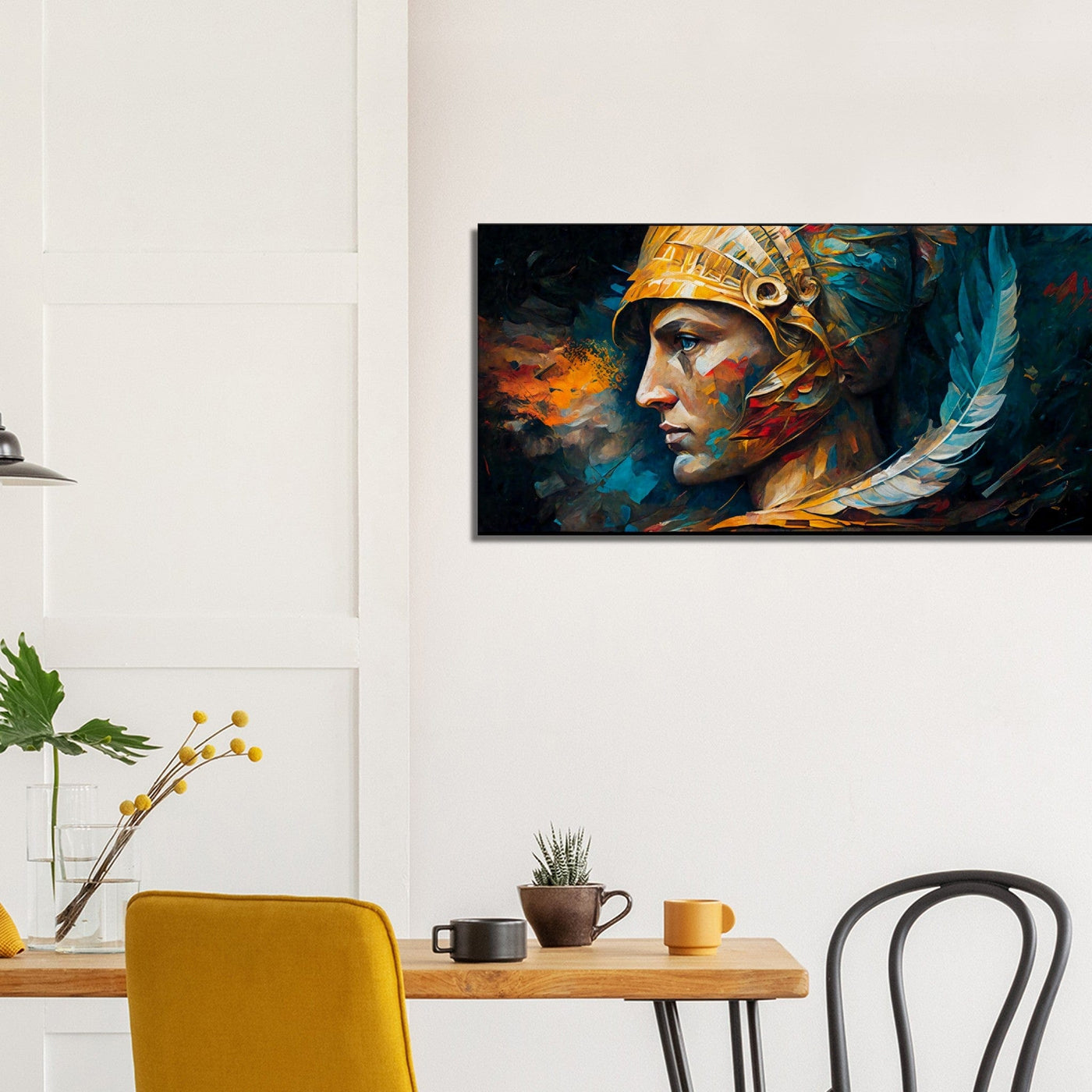 Achilles: The Champion of the Iliad  - Oil Painting Printed Canvas. 50X100.