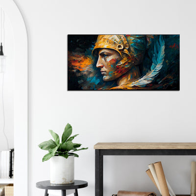 Achilles: The Champion of the Iliad  - Oil Painting Printed Canvas. 50X100.